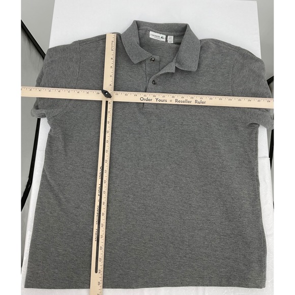 Lacoste Polo‎ Shirt Classic Fit Short Sleeve Everyday Casual Gray Size xl - Picture 4 of 8